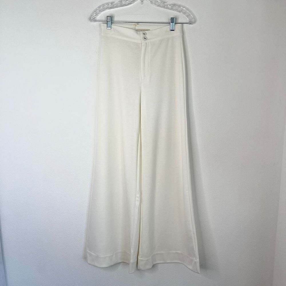 Suzie Kondi High Waist Boot Cut Ponte Pants Ivory Size XS NWT